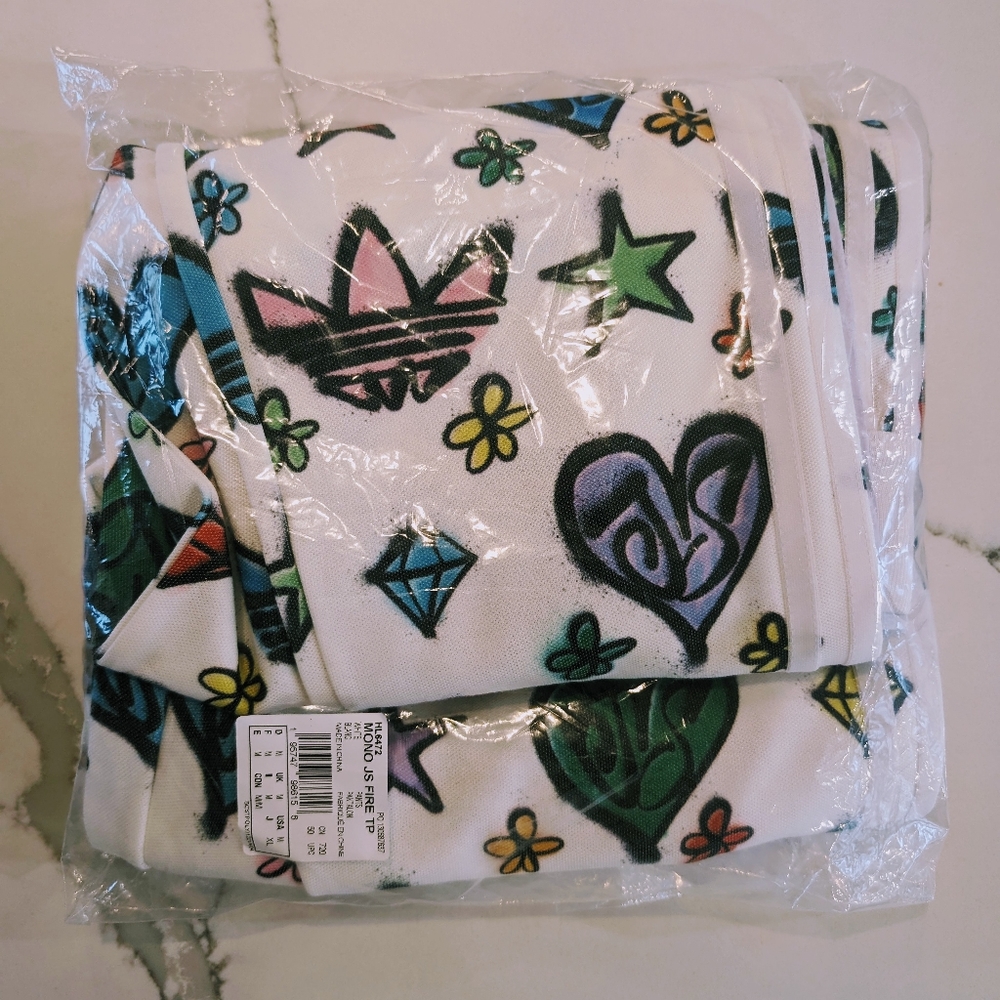 Authentic adidas x Jeremy Scott graffiti track pants size medium unisex - Picture 4 of 6